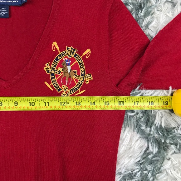 Ralph Lauren Sport Women’s Sweater Small Red - Picture 6 of 8